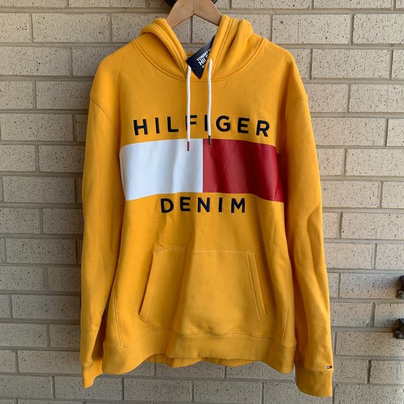 tommy hilfiger brooks logo print hoodie
